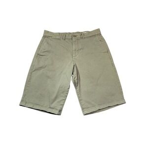 Gap Khakis Shorts 31 x11 Men Gale Green 20" Chino Cotton Prep Dadcore Cabincore